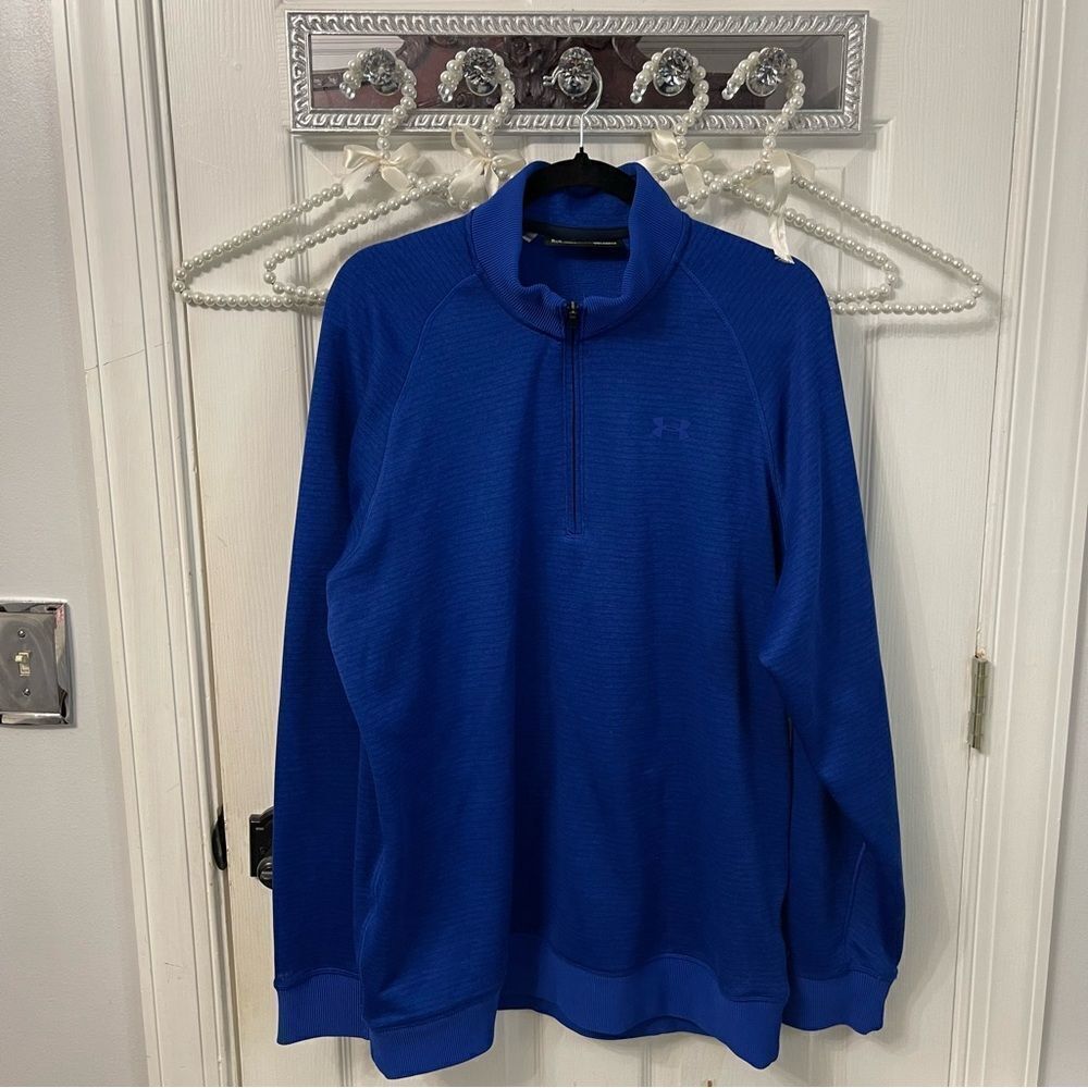 Under Armour Cold Gear Blue Quarter-Zip Pullover